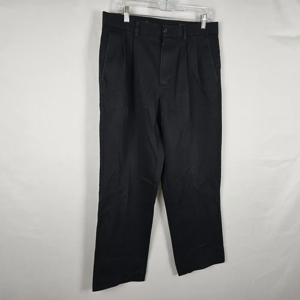 Nordstrom Chino Pants Men's 34 x 34 *** Dk Blue Straight Smartcare Wrinkle Free